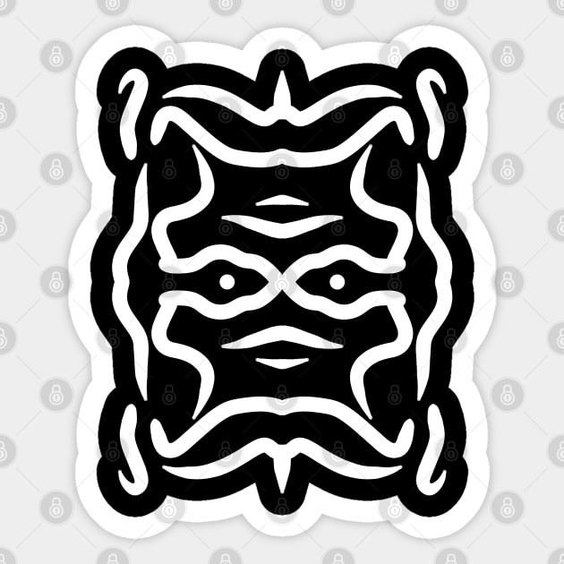 Lines Art 7 Sticker by Megadorim